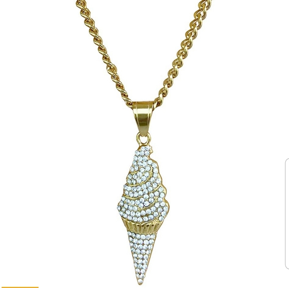 Ice cream Hip Hop Necklace Chain pendant Jewelry